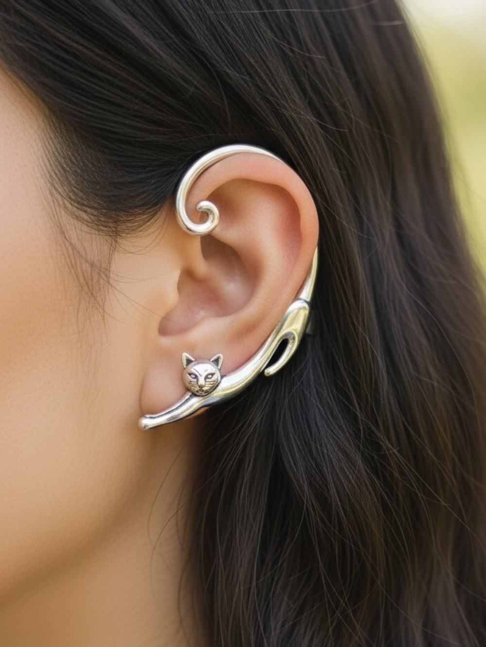NEW "Puuurfect" Cat Wrap Earring - Picture 2 of 8